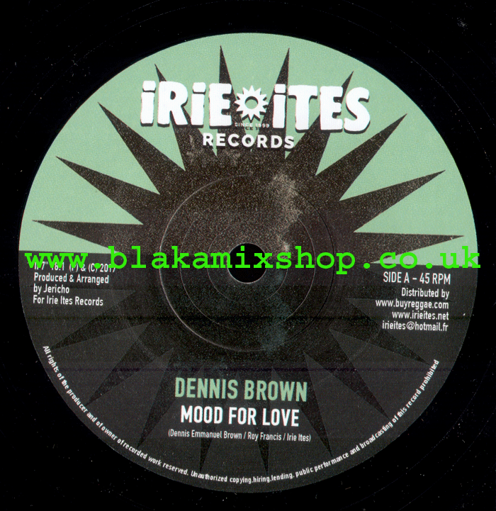7" Mood For Love/African Dub DENNIS BROWN/JERICHO